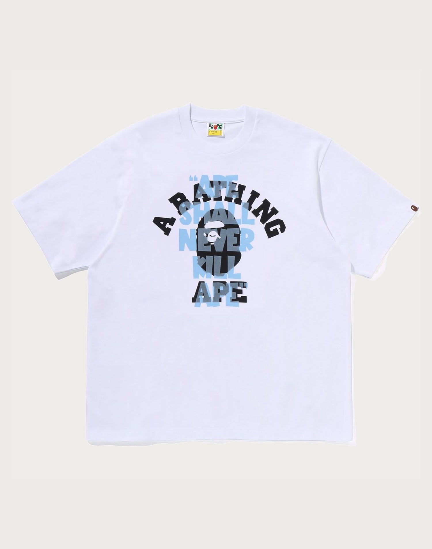 APE SHALL NEVER KILL APE COLLEGE RELAXED FIT TEE MENS
