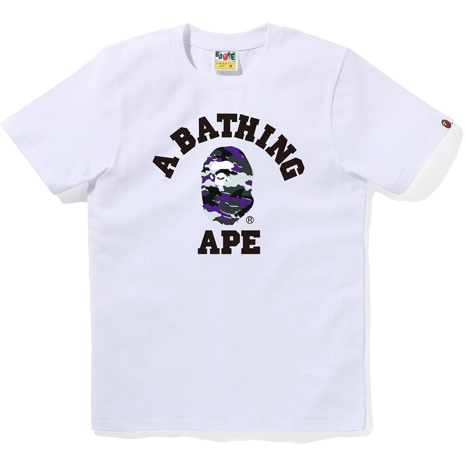 GLITCH WOODLAND CAMO COLLEGE TEE LADIES – us.bape.com
