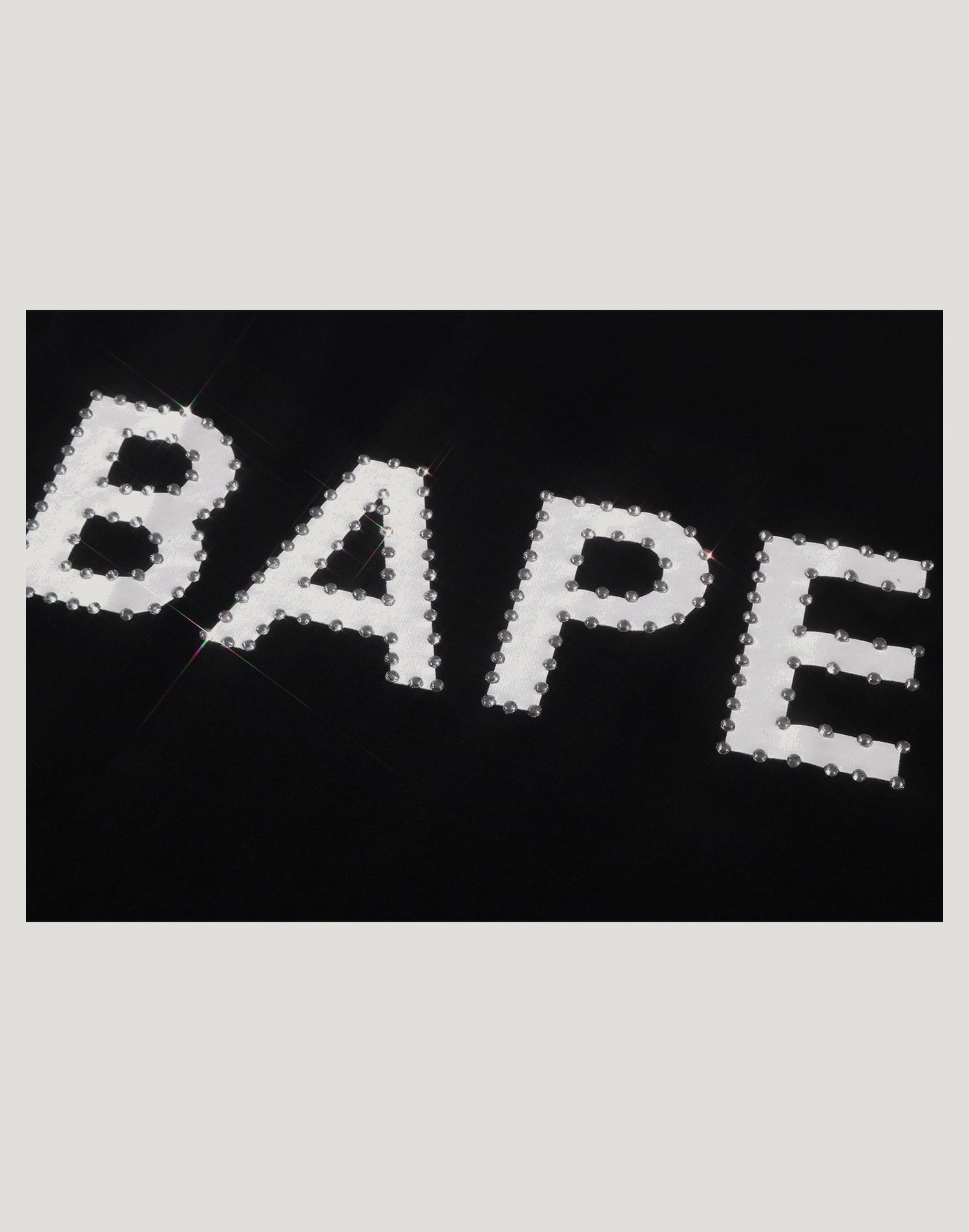 CRYSTAL STONE BAPE LOGO TEE LADIES