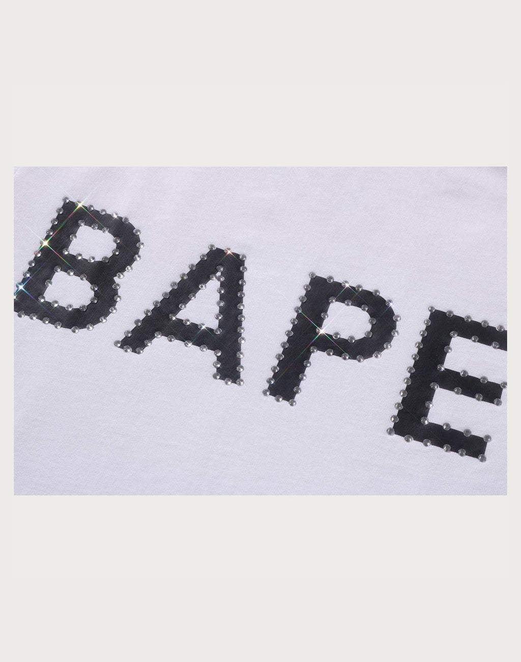 CRYSTAL STONE BAPE LOGO TEE LADIES