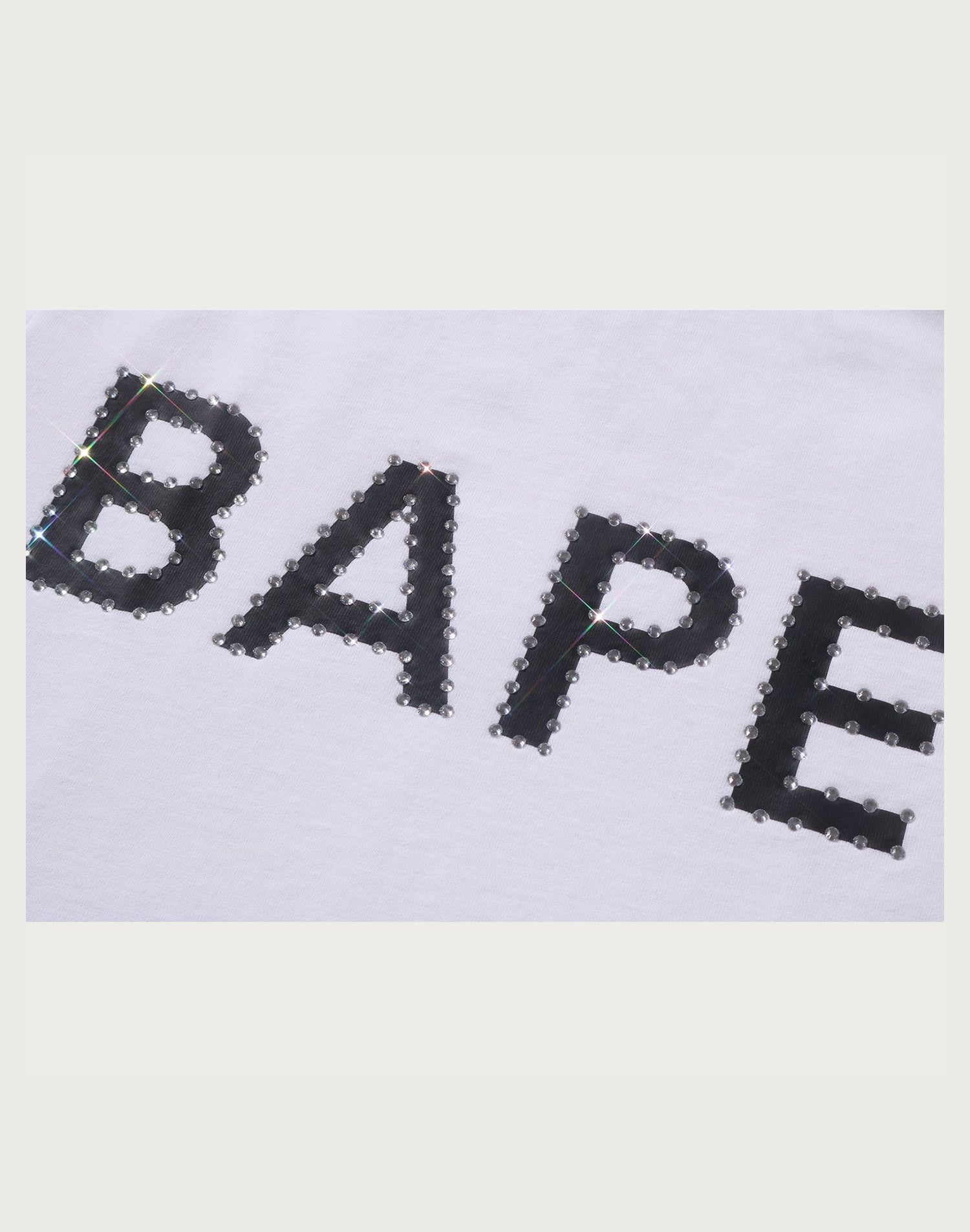 CRYSTAL STONE BAPE LOGO TEE LADIES
