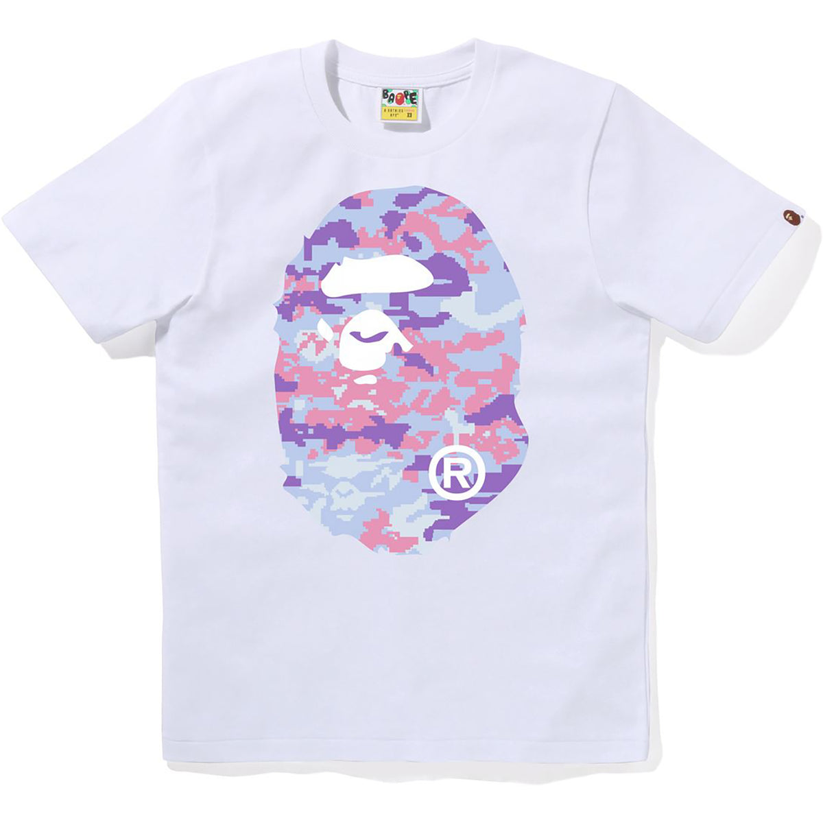 MULTI PIXEL CAMO BIG APE HEAD TEE LADIES