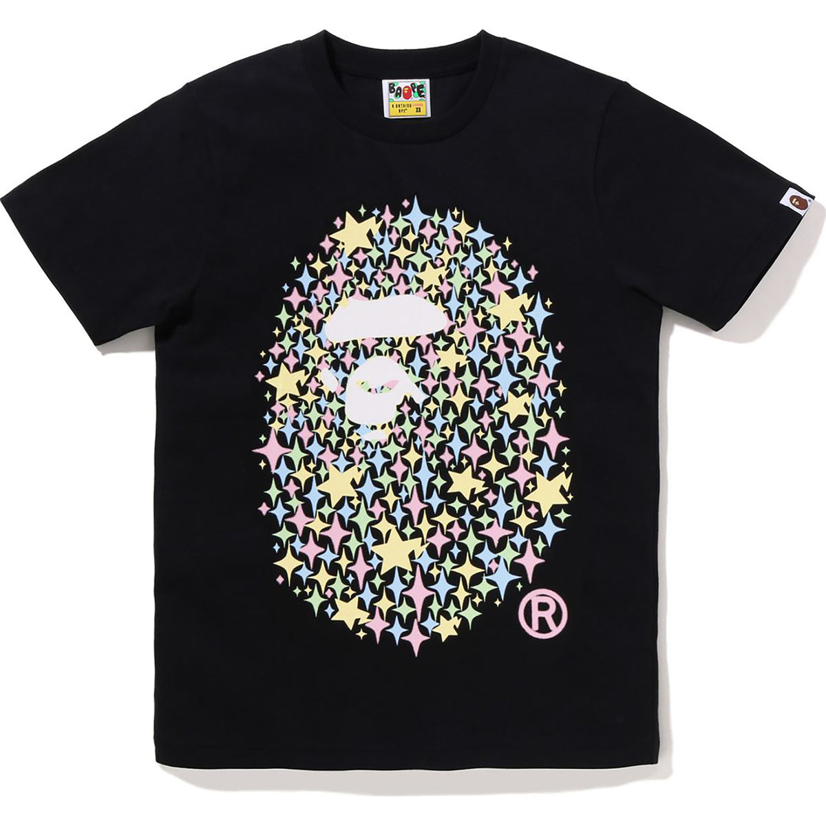 BLING STAR GLITTER APE HEAD TEE LADIES