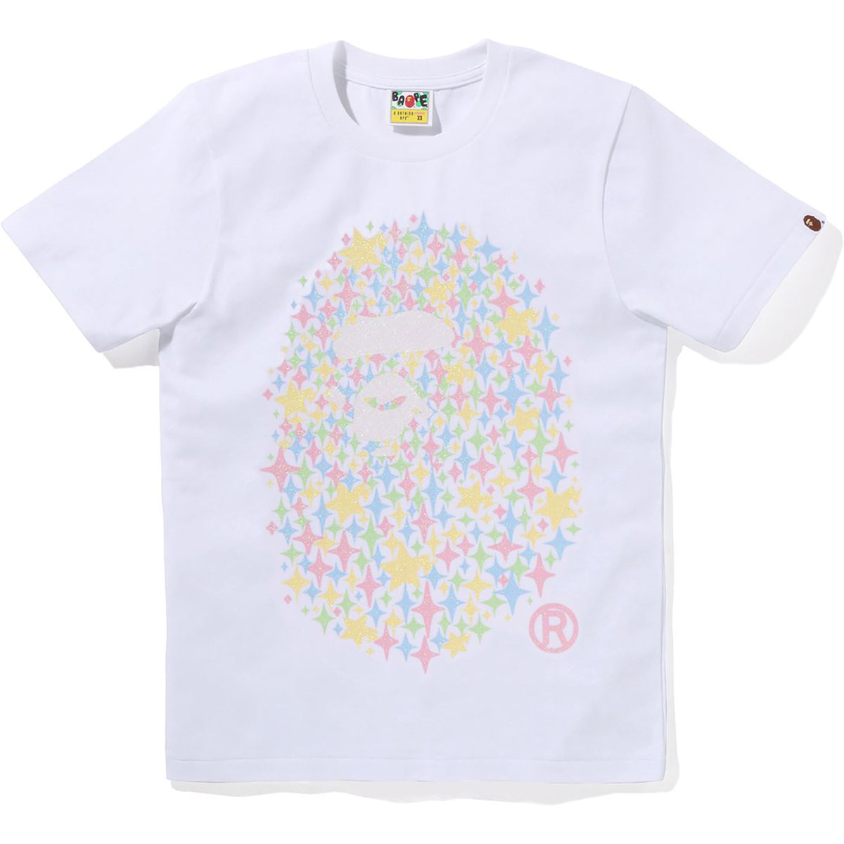 BLING STAR GLITTER APE HEAD TEE LADIES