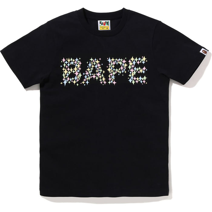 BLING STAR GLITTER BAPE LOGO TEE LADIES