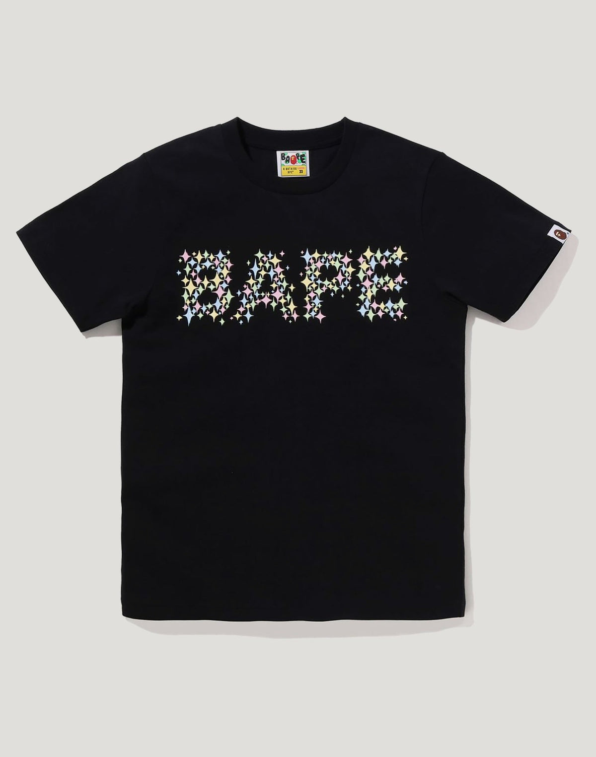 BLING STAR GLITTER BAPE LOGO TEE LADIES