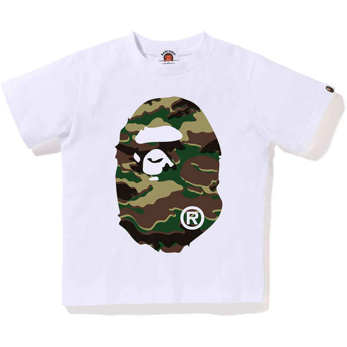 GLITCH WOODLAND CAMO BIG APE HEAD TEE KIDS