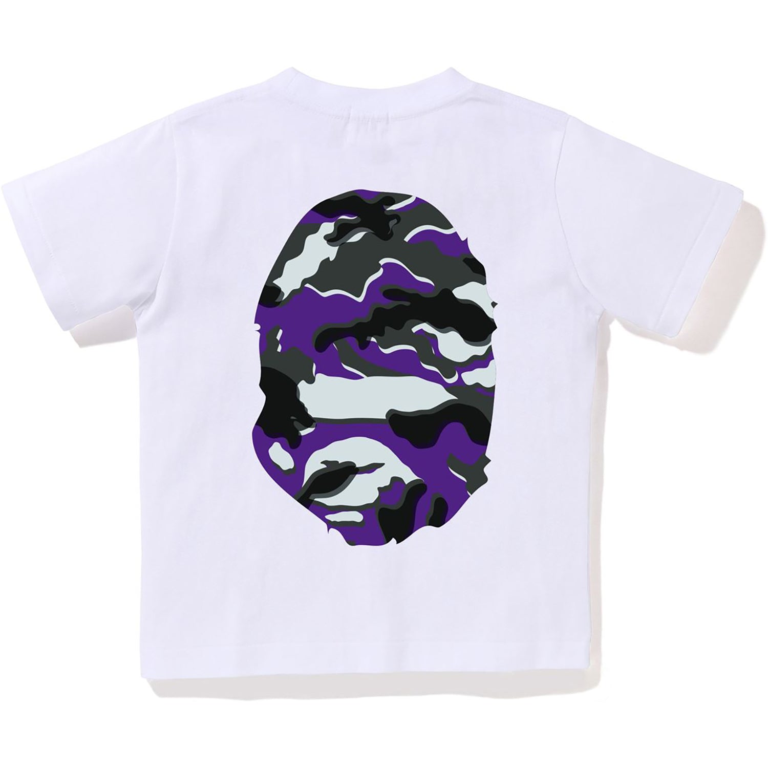 GLITCH WOODLAND CAMO BIG APE HEAD TEE KIDS – us.bape.com