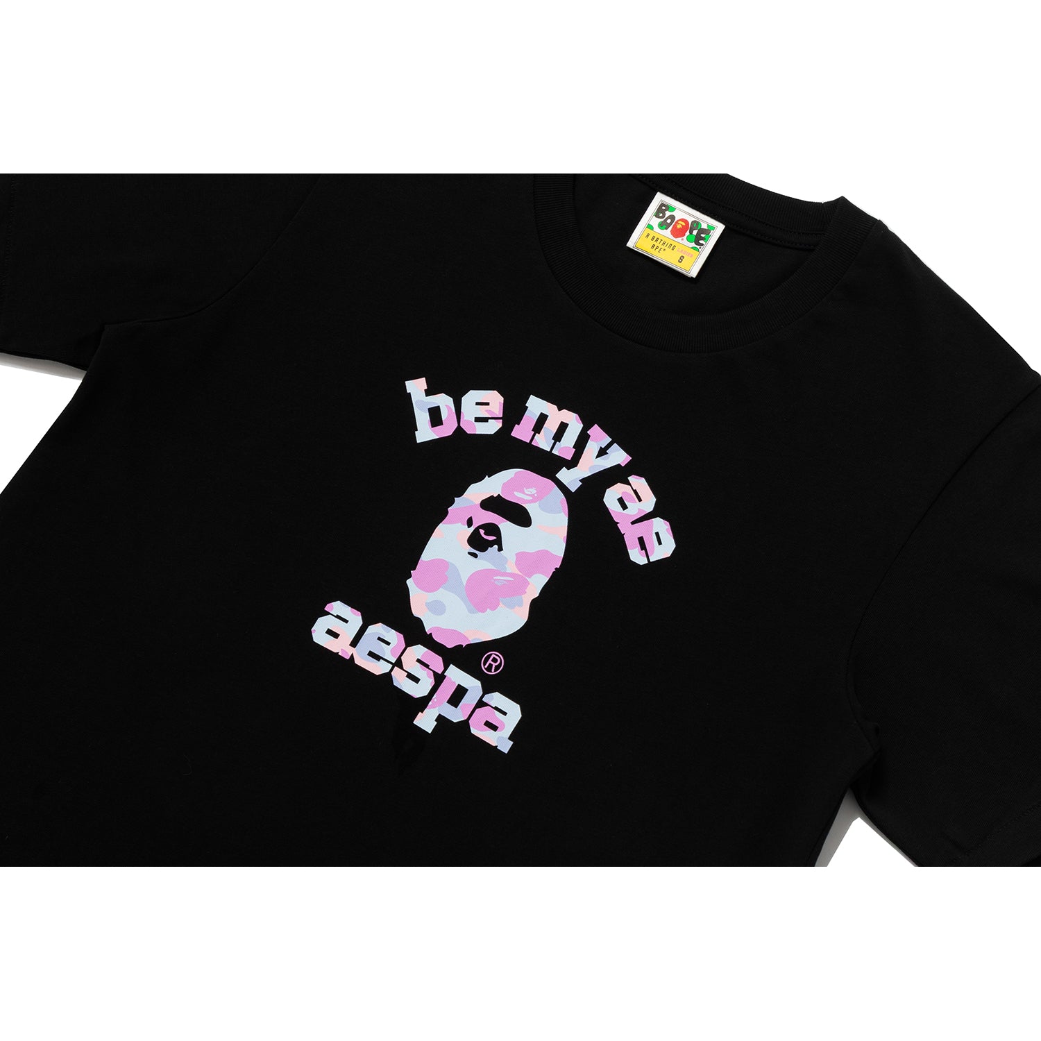 BAPE X AESPA COLLEGE RELAXED FIT TEE MENS