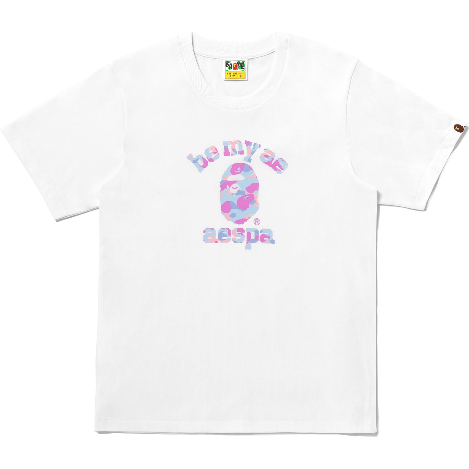 BAPE X AESPA COLLEGE RELAXED FIT TEE MENS