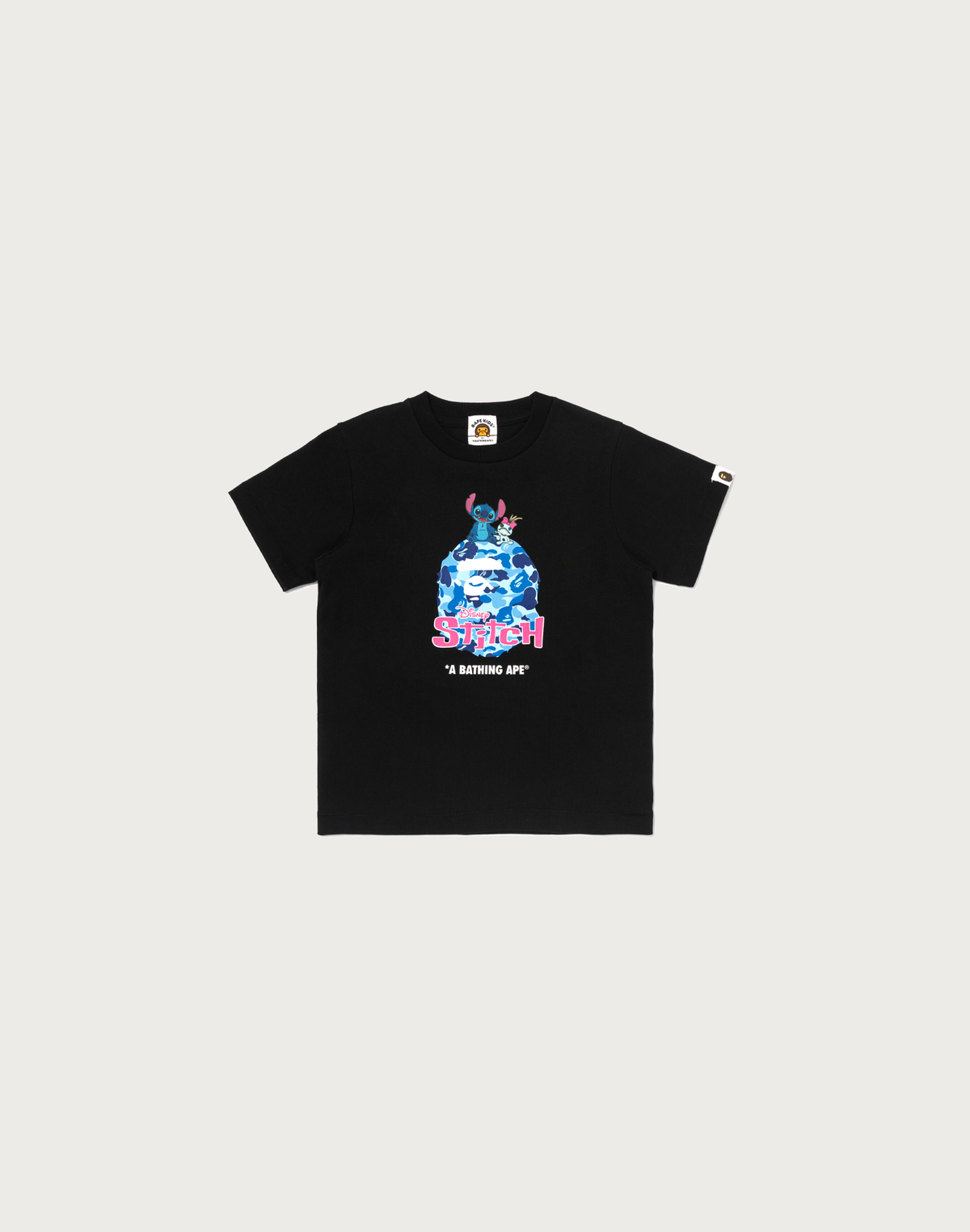 BAPE X DISNEY STITCH ABC CAMO APE HEAD TEE KIDS – us.bape.com