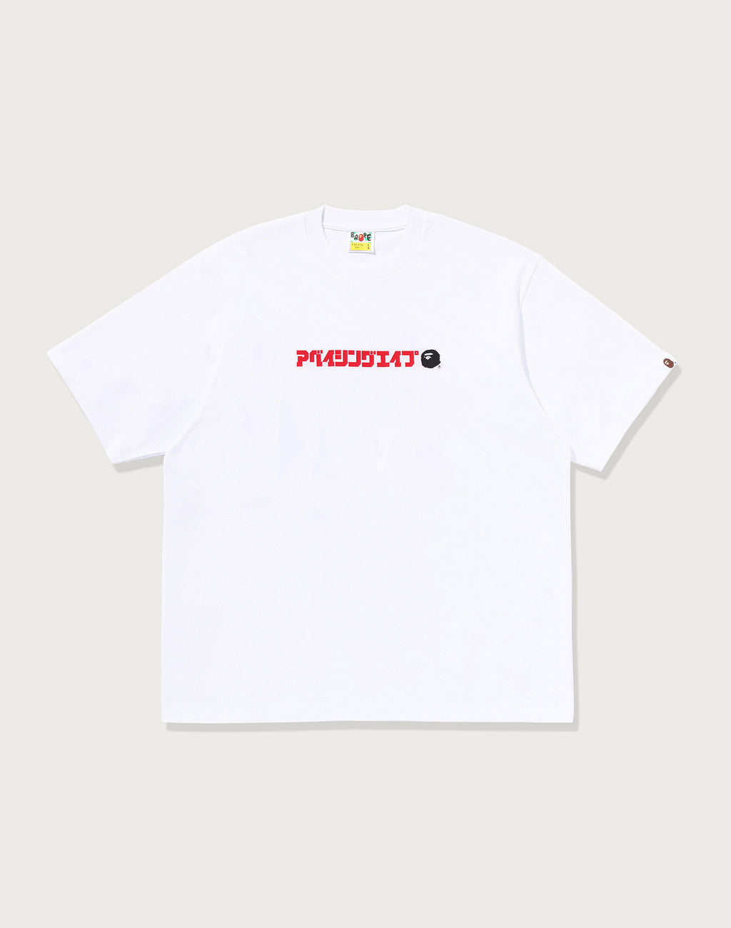 A BATHING APE LOGO RELAXED FIT TEE MENS
