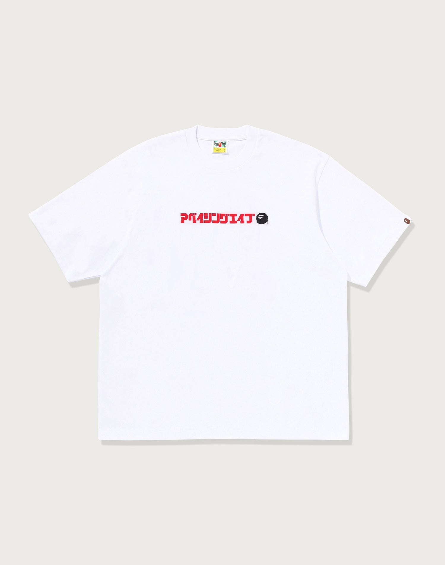 A BATHING APE LOGO RELAXED FIT TEE MENS