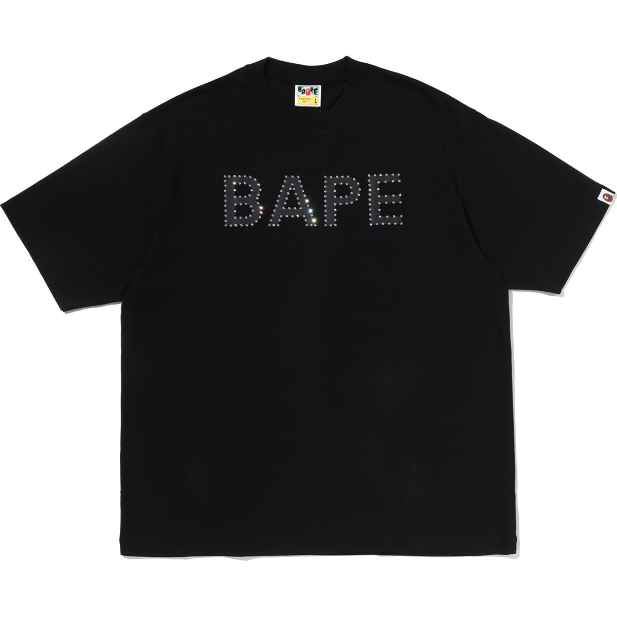 BAPE RHINESTONE LOGO RELAXED FIT TEE MENS