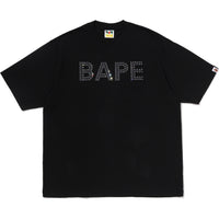 BAPE RHINESTONE LOGO RELAXED FIT TEE MENS