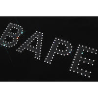 BAPE RHINESTONE LOGO RELAXED FIT TEE MENS