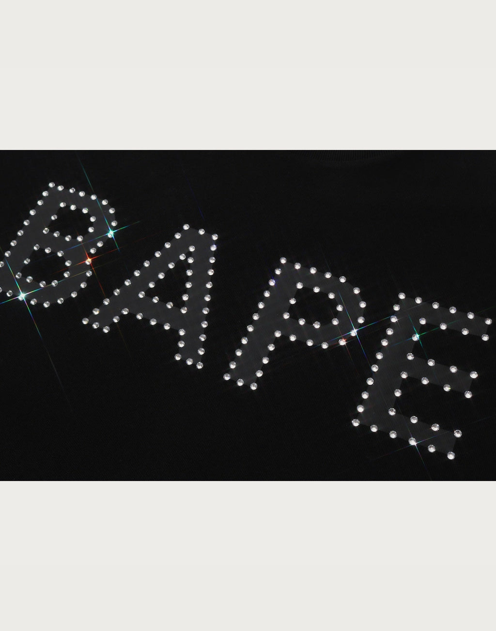 BAPE RHINESTONE LOGO RELAXED FIT TEE MENS