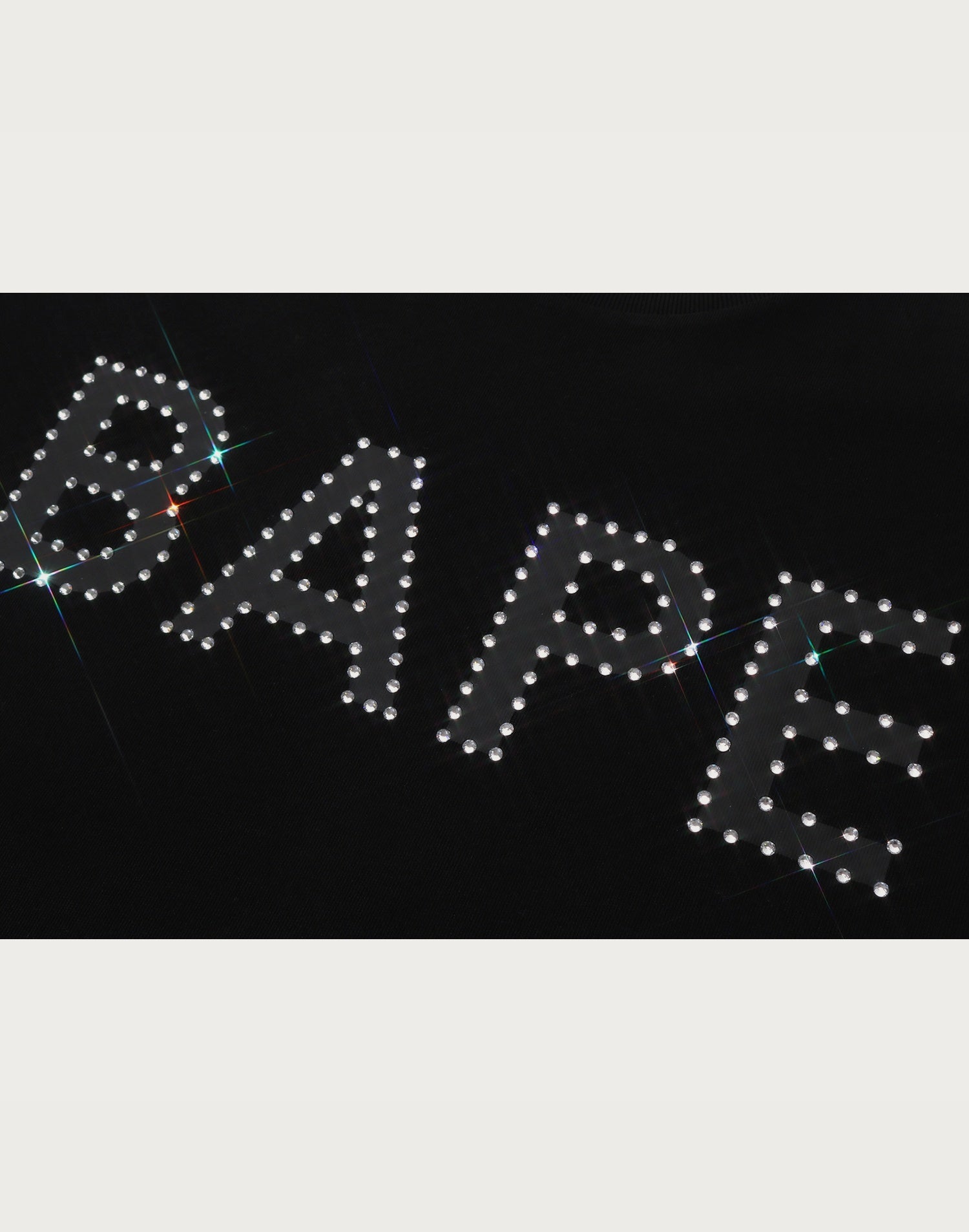 BAPE RHINESTONE LOGO RELAXED FIT TEE MENS