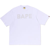 BAPE RHINESTONE LOGO RELAXED FIT TEE MENS