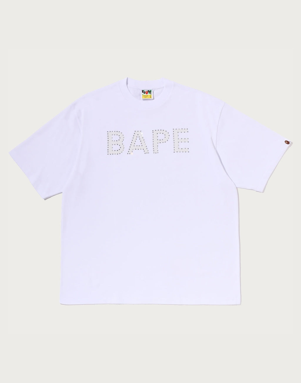 BAPE RHINESTONE LOGO RELAXED FIT TEE MENS