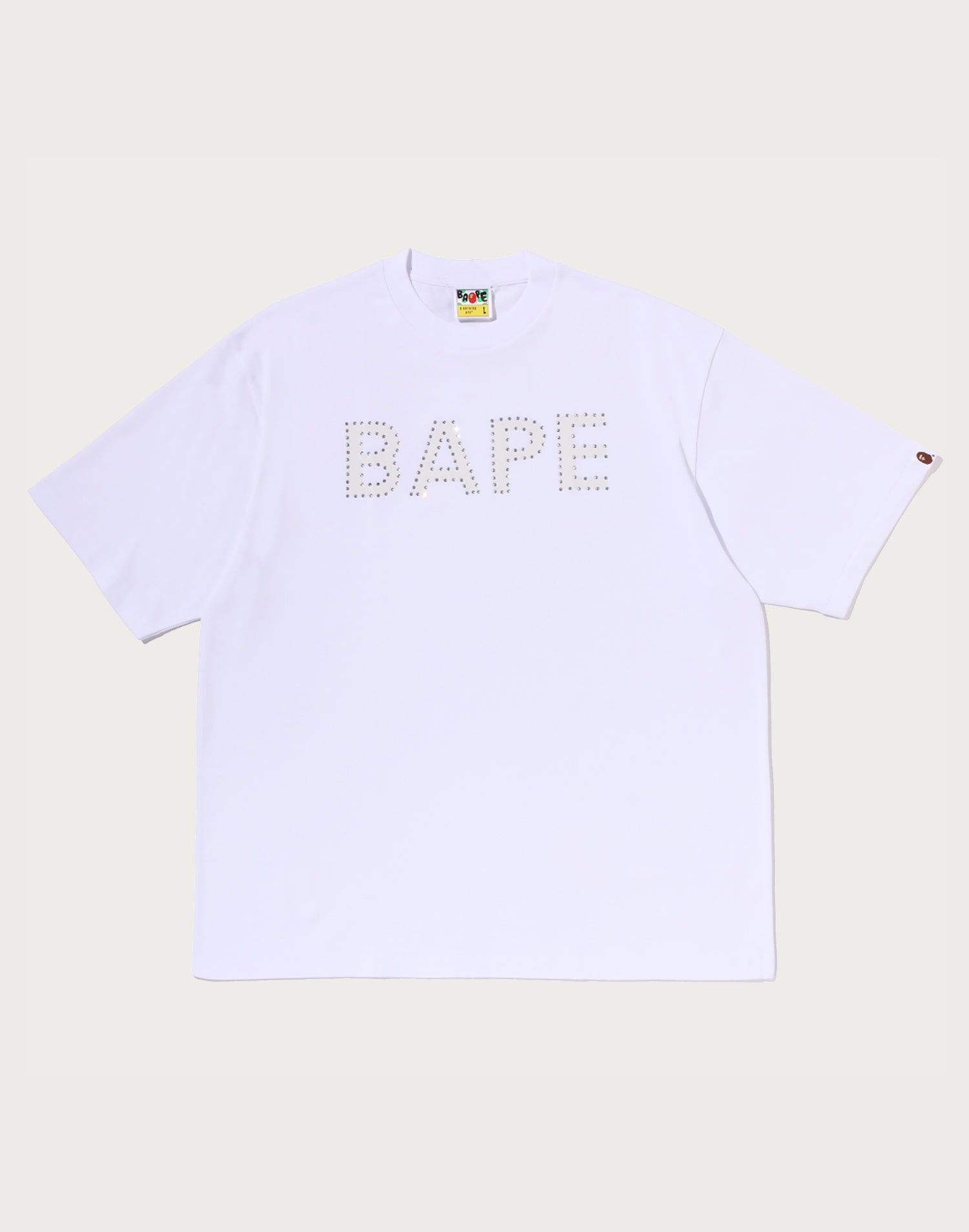 BAPE RHINESTONE LOGO RELAXED FIT TEE MENS