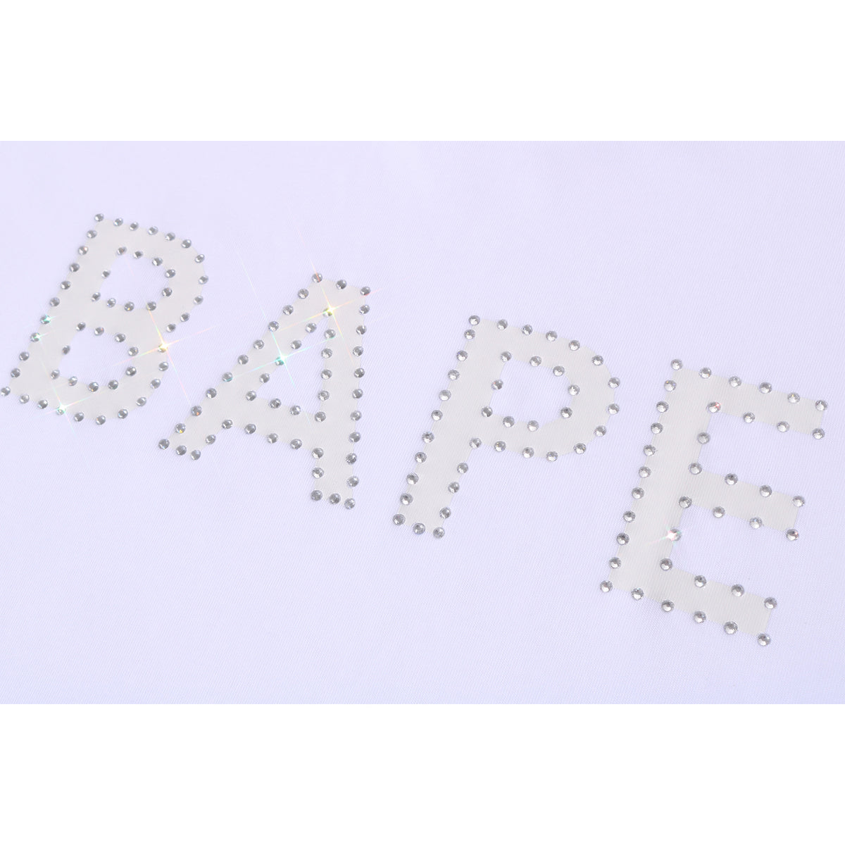 BAPE RHINESTONE LOGO RELAXED FIT TEE MENS