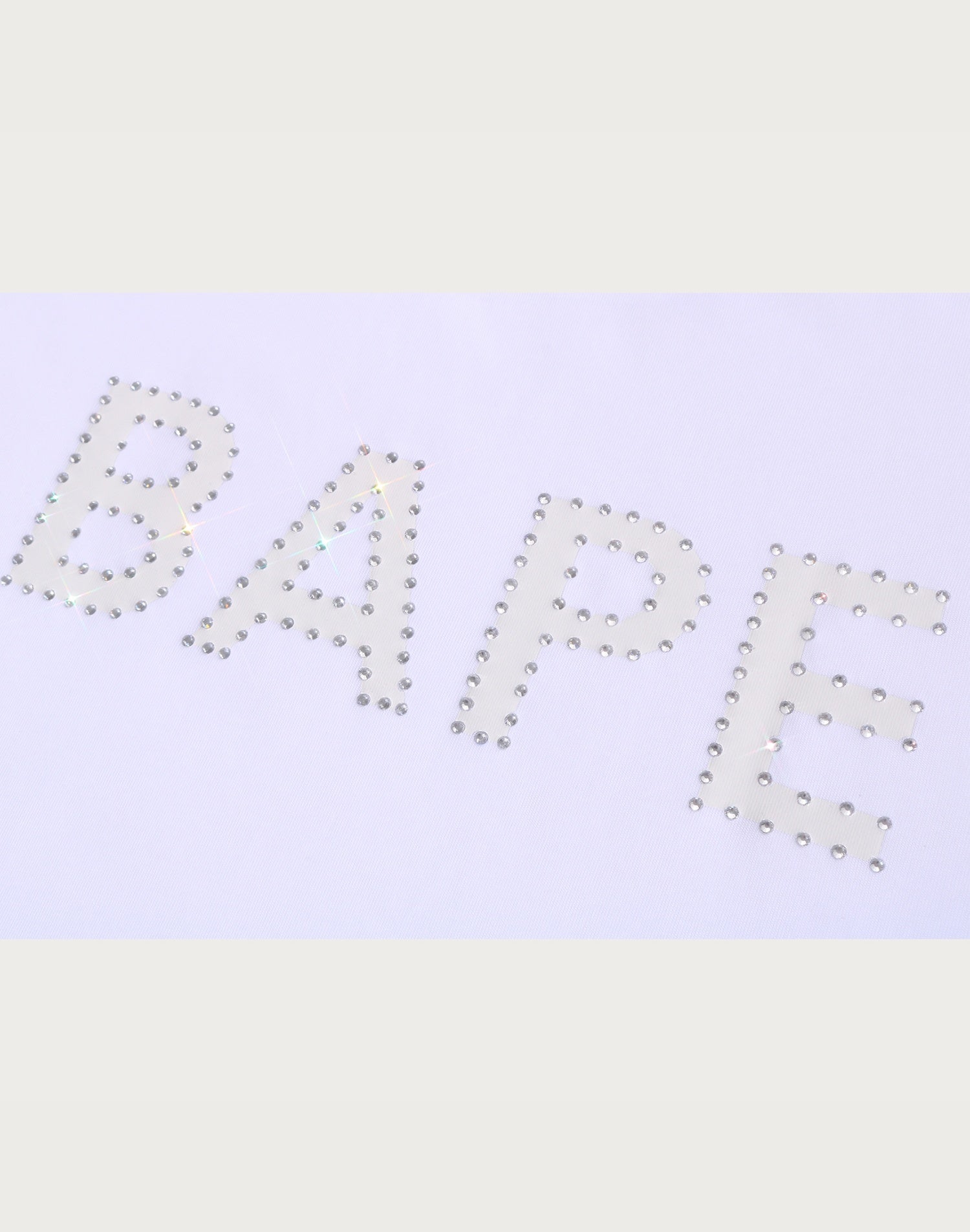 BAPE RHINESTONE LOGO RELAXED FIT TEE MENS