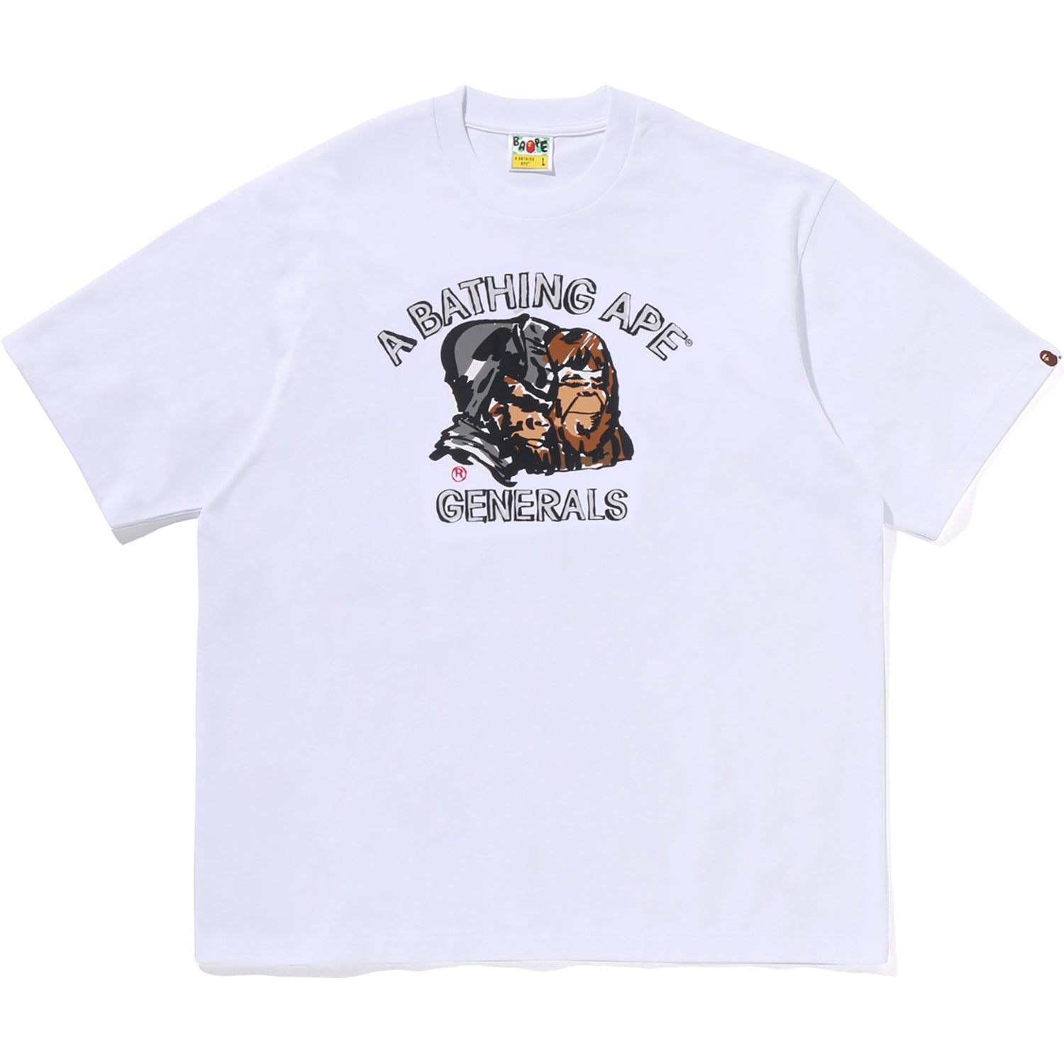 APE GENERAL HAND DRAWN RELAXED FIT TEE MENS