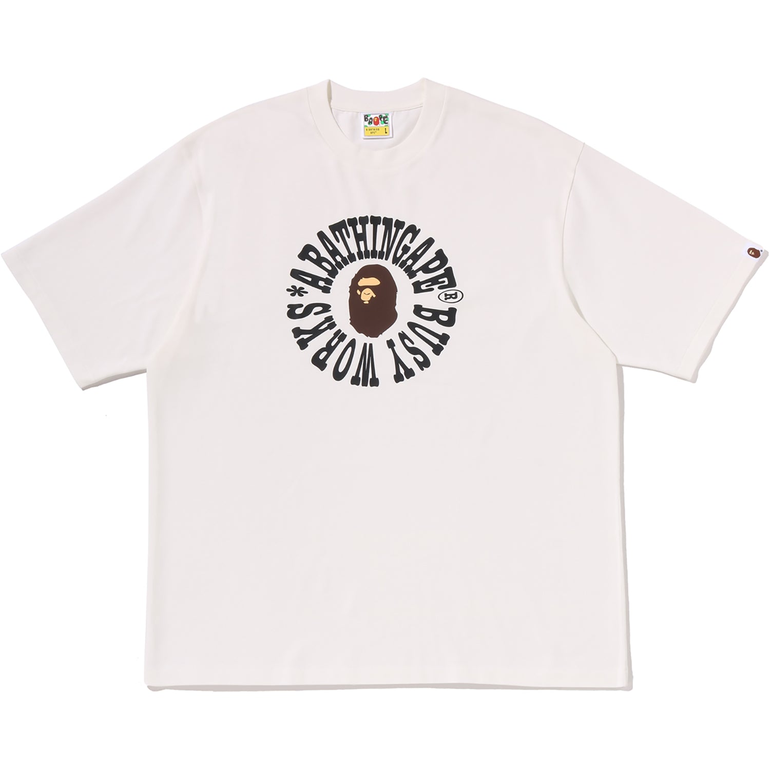 BUSY WORKS LOGO RELAXED FIT TEE MENS – us.bape.com