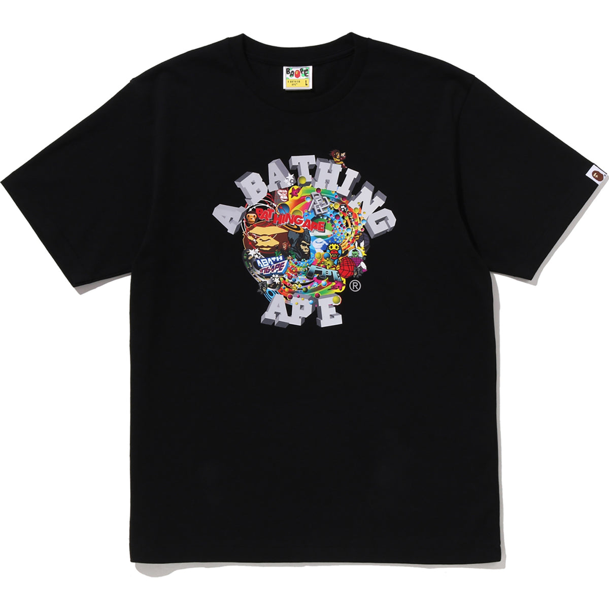 COLORFUL 3D GRAPHIC COLLEGE TEE MENS