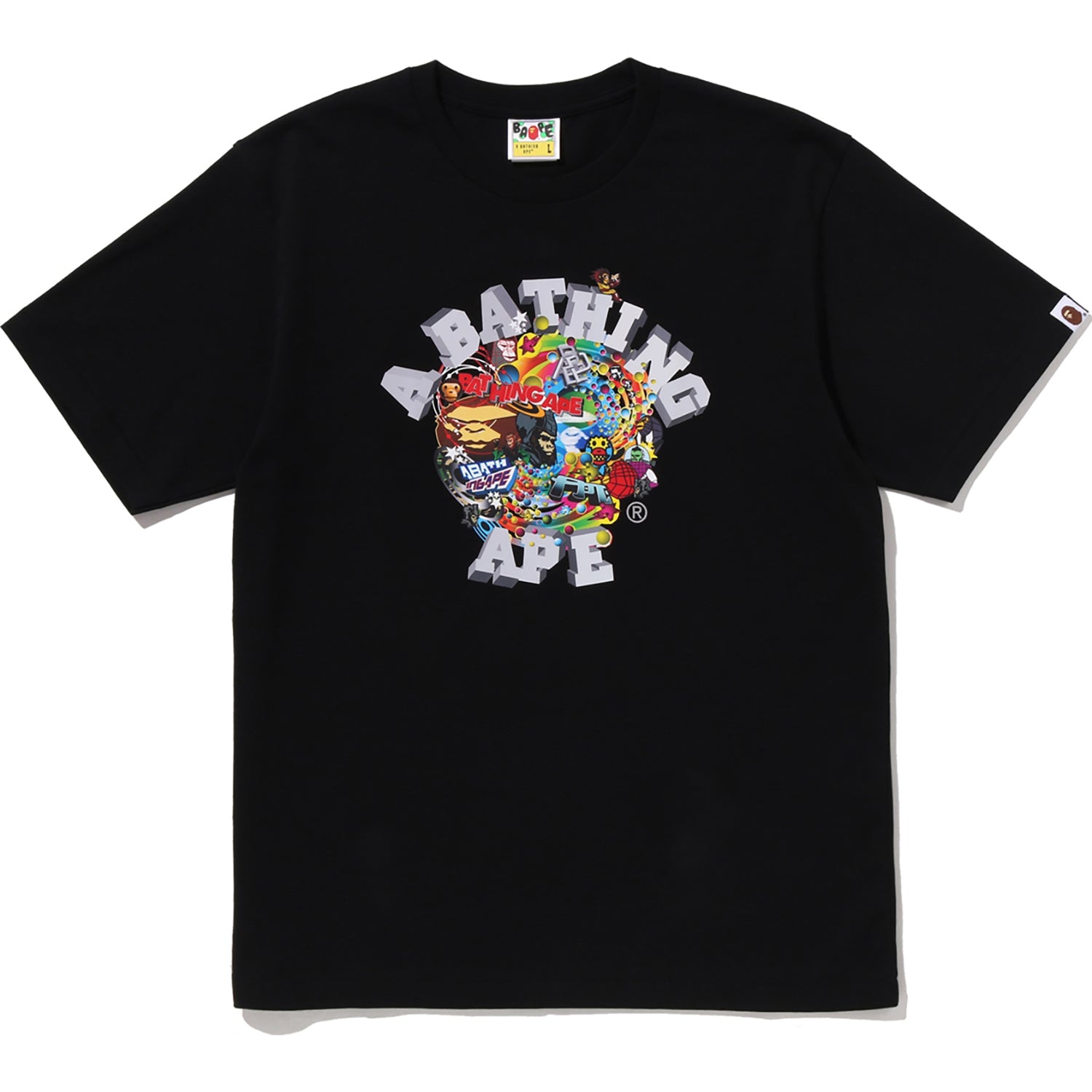 COLORFUL 3D GRAPHIC COLLEGE TEE MENS