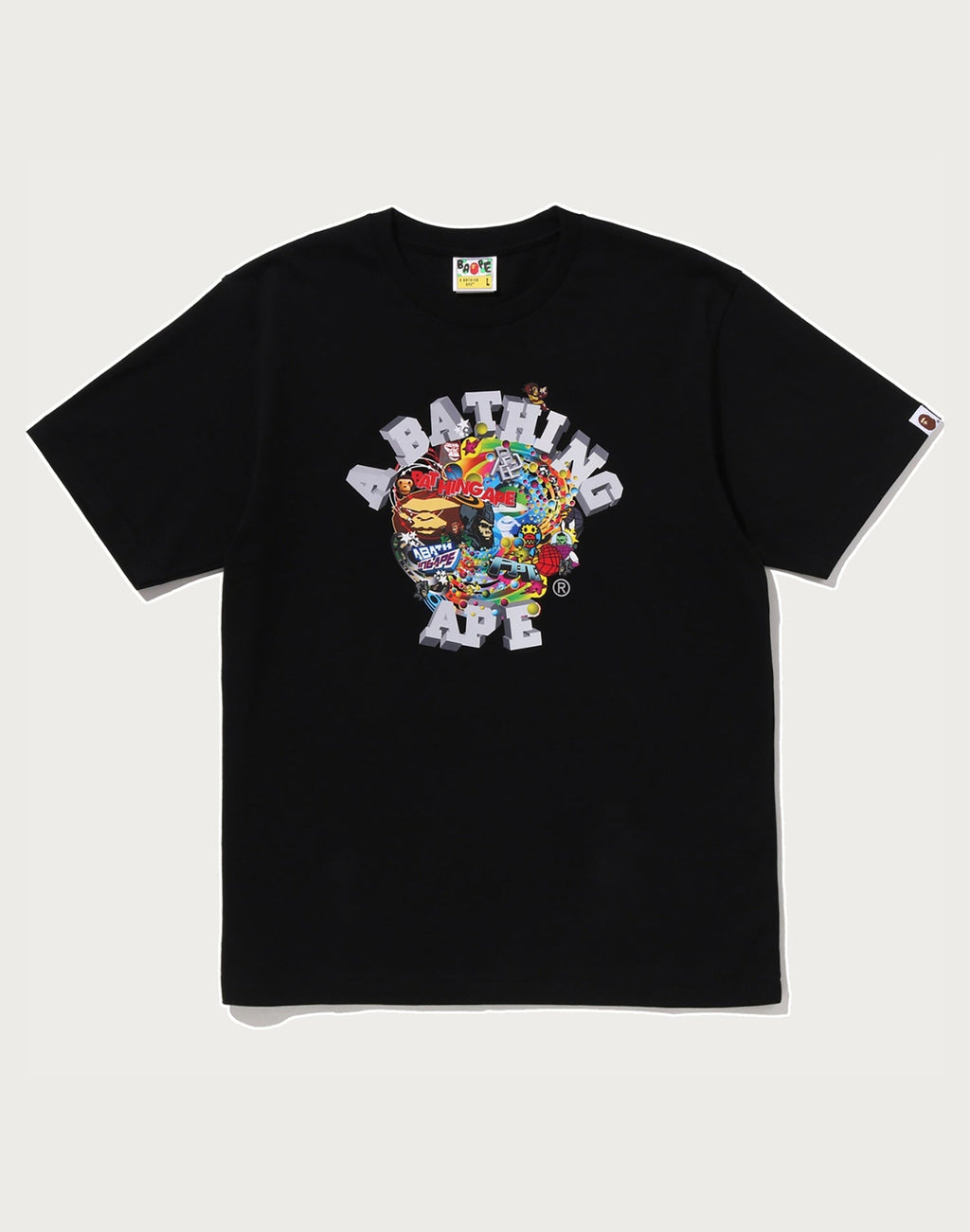 COLORFUL 3D GRAPHIC COLLEGE TEE MENS