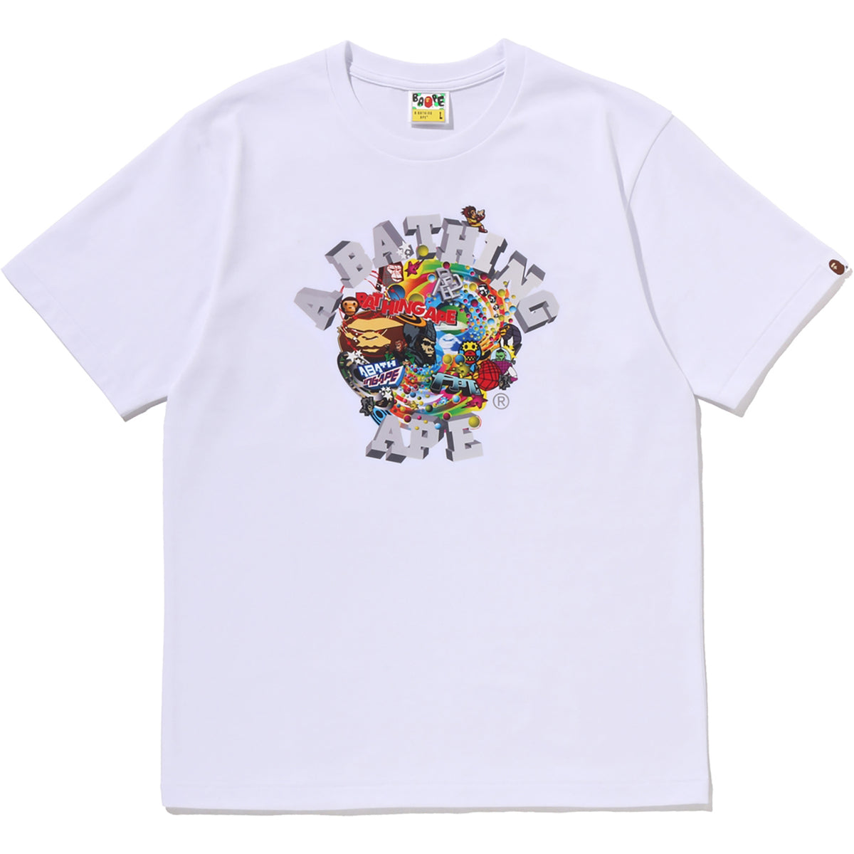 COLORFUL 3D GRAPHIC COLLEGE TEE MENS