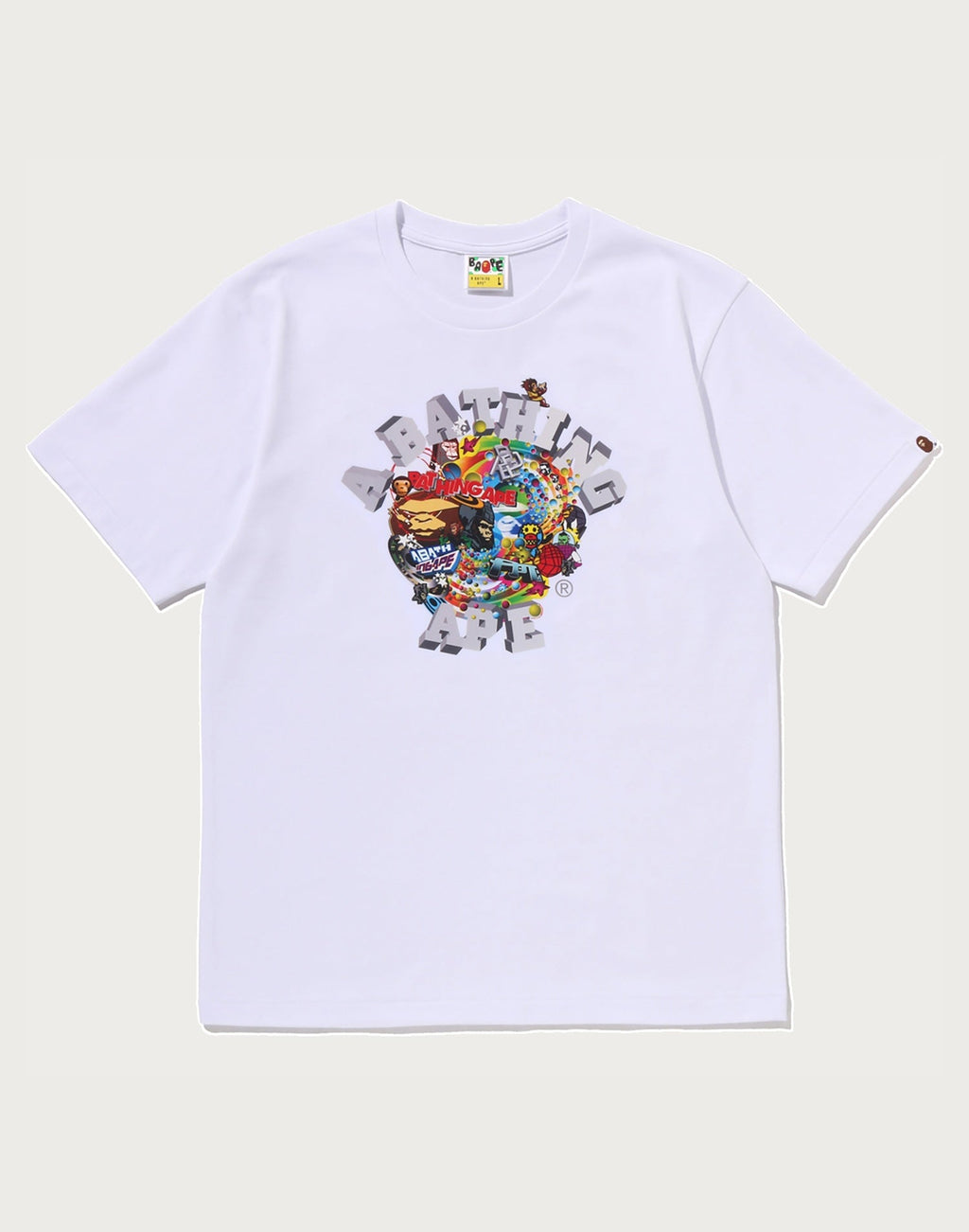 COLORFUL 3D GRAPHIC COLLEGE TEE MENS