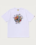 COLORFUL 3D GRAPHIC COLLEGE TEE MENS