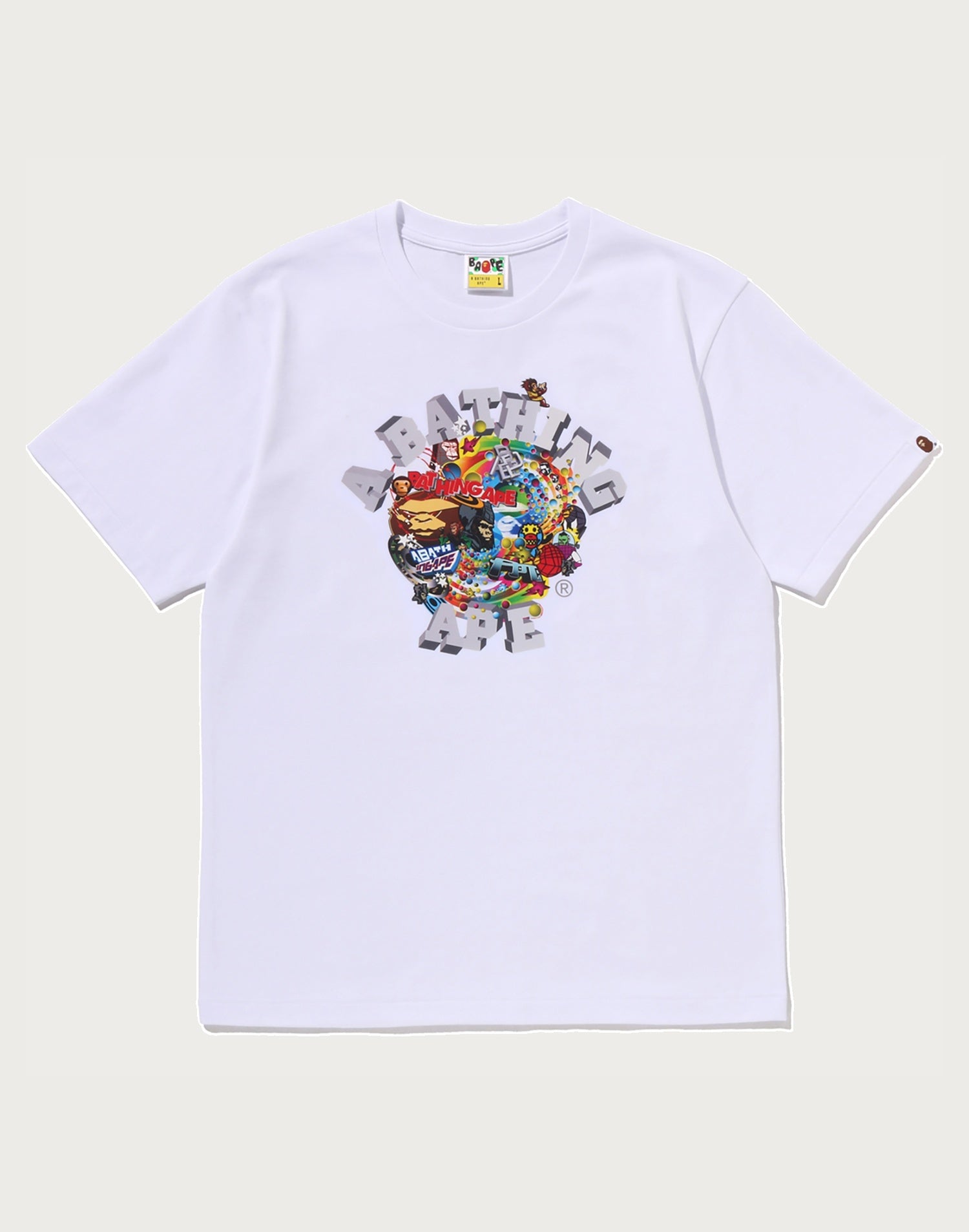 COLORFUL 3D GRAPHIC COLLEGE TEE MENS