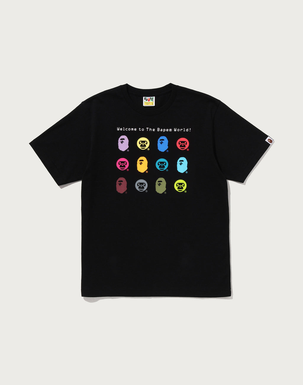 BAPE WORLD MULTI LOGO TEE MENS