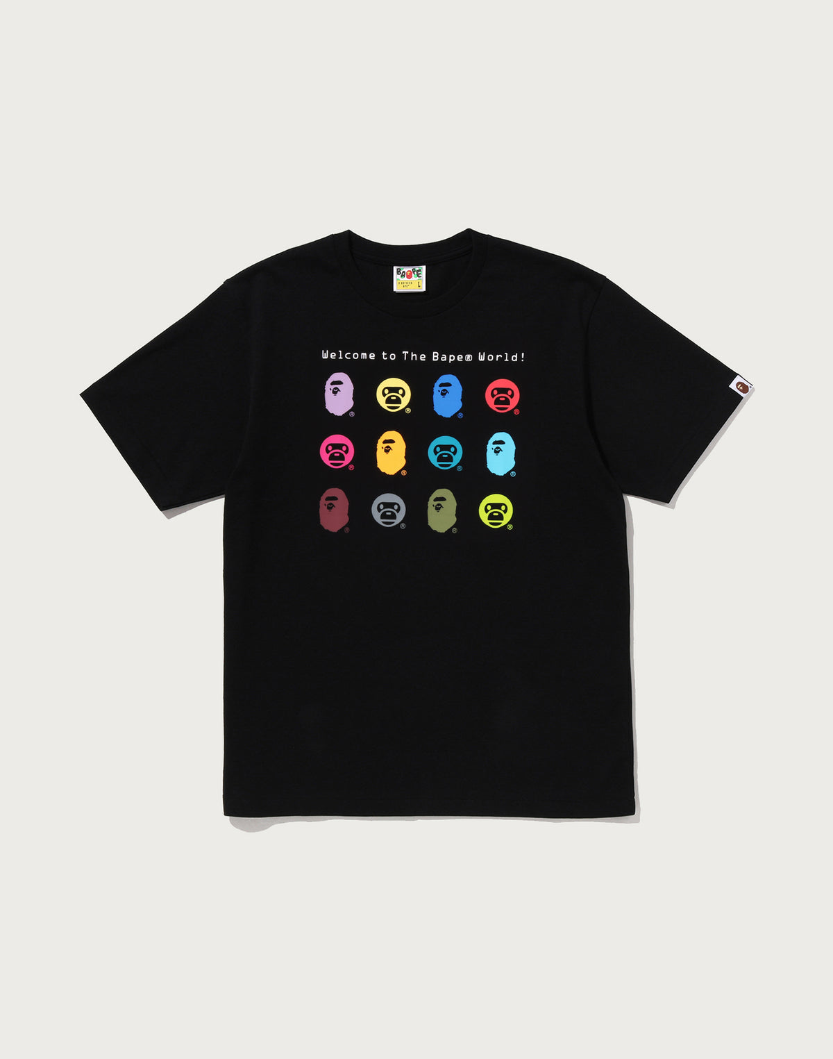 BAPE WORLD MULTI LOGO TEE MENS