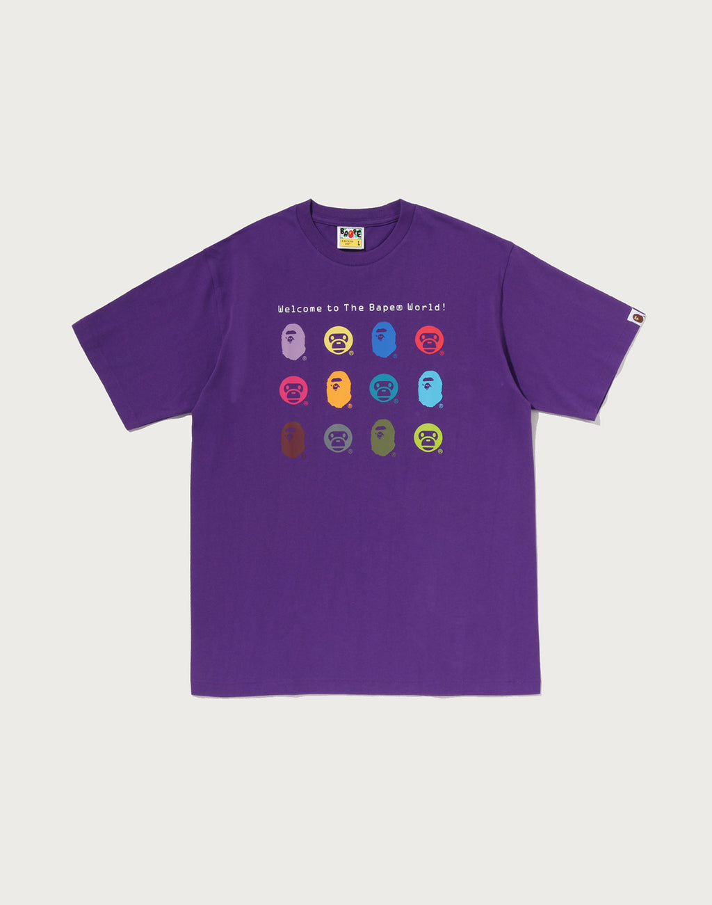 BAPE WORLD MULTI LOGO TEE MENS