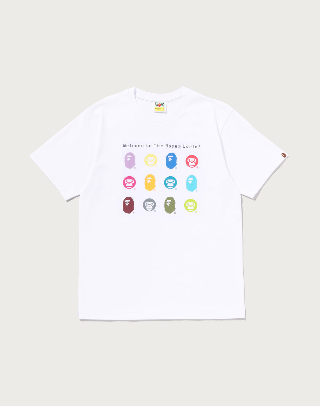 BAPE WORLD MULTI LOGO TEE MENS