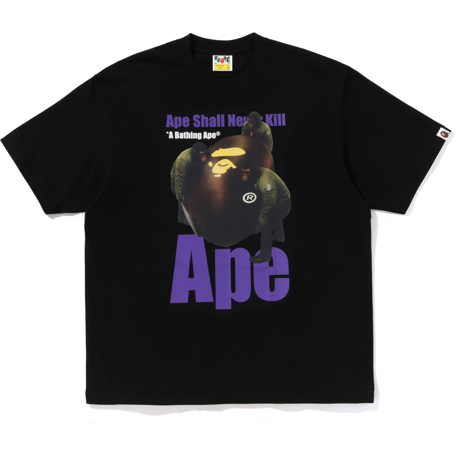 APE HEAD PHOTO PRINT RELAXED FIT TEE MENS