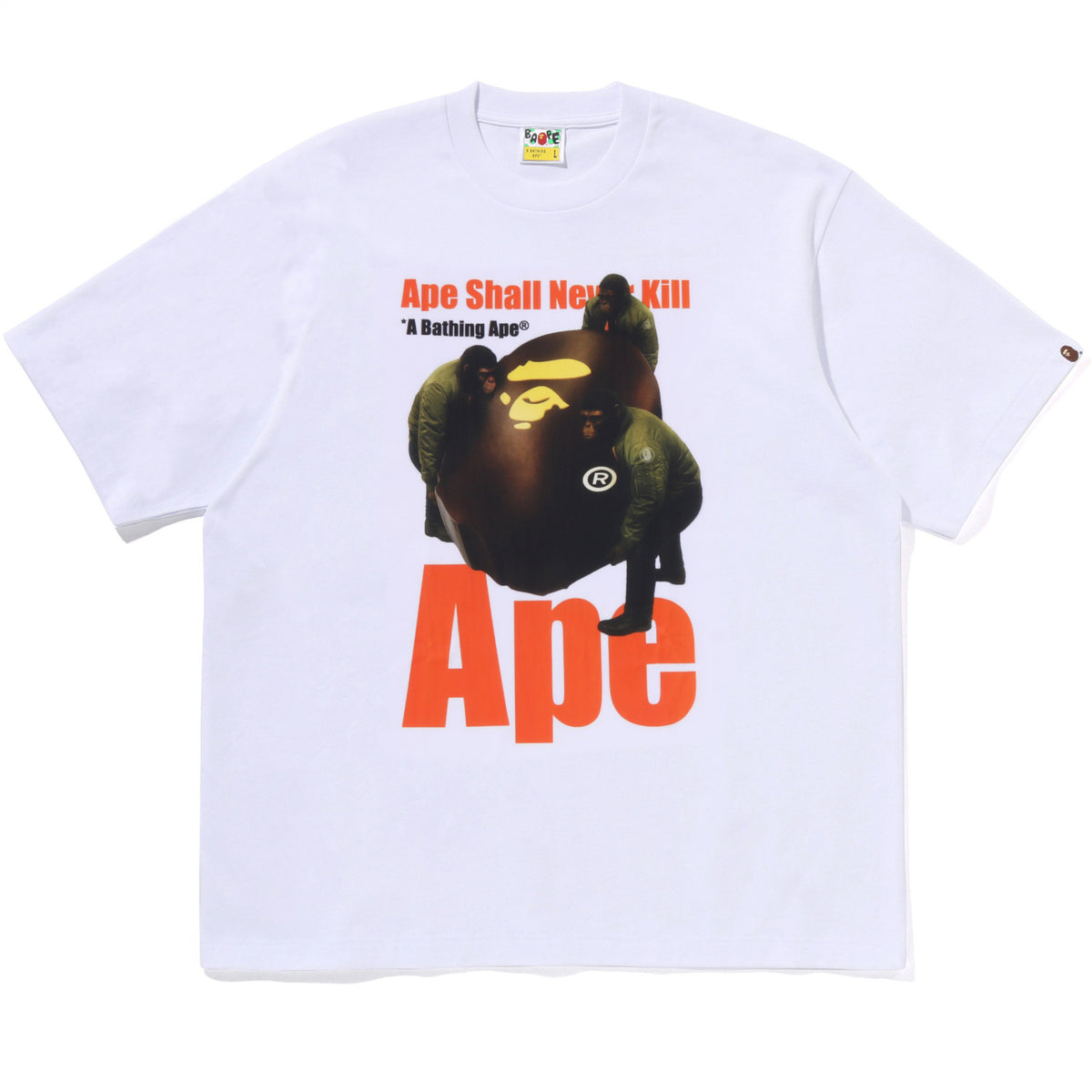APE HEAD PHOTO PRINT RELAXED FIT TEE MENS