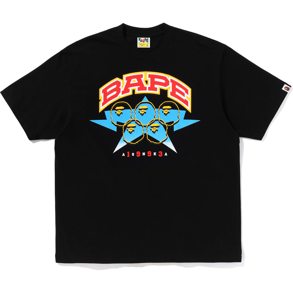 BAPE TWIN STA SPORT COLLEGE RELAXED FIT TEE MENS