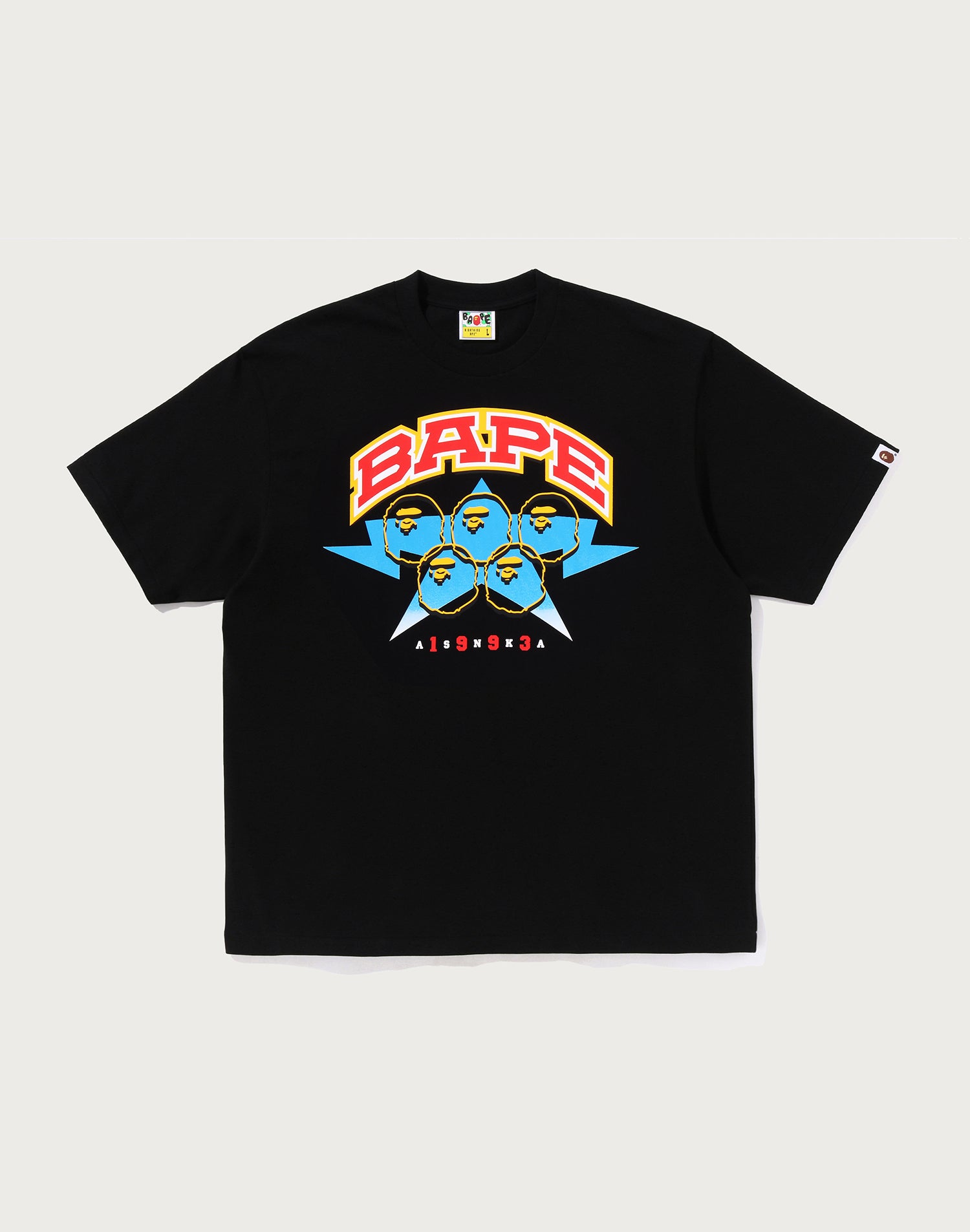 BAPE TWIN STA SPORT COLLEGE RELAXED FIT TEE MENS