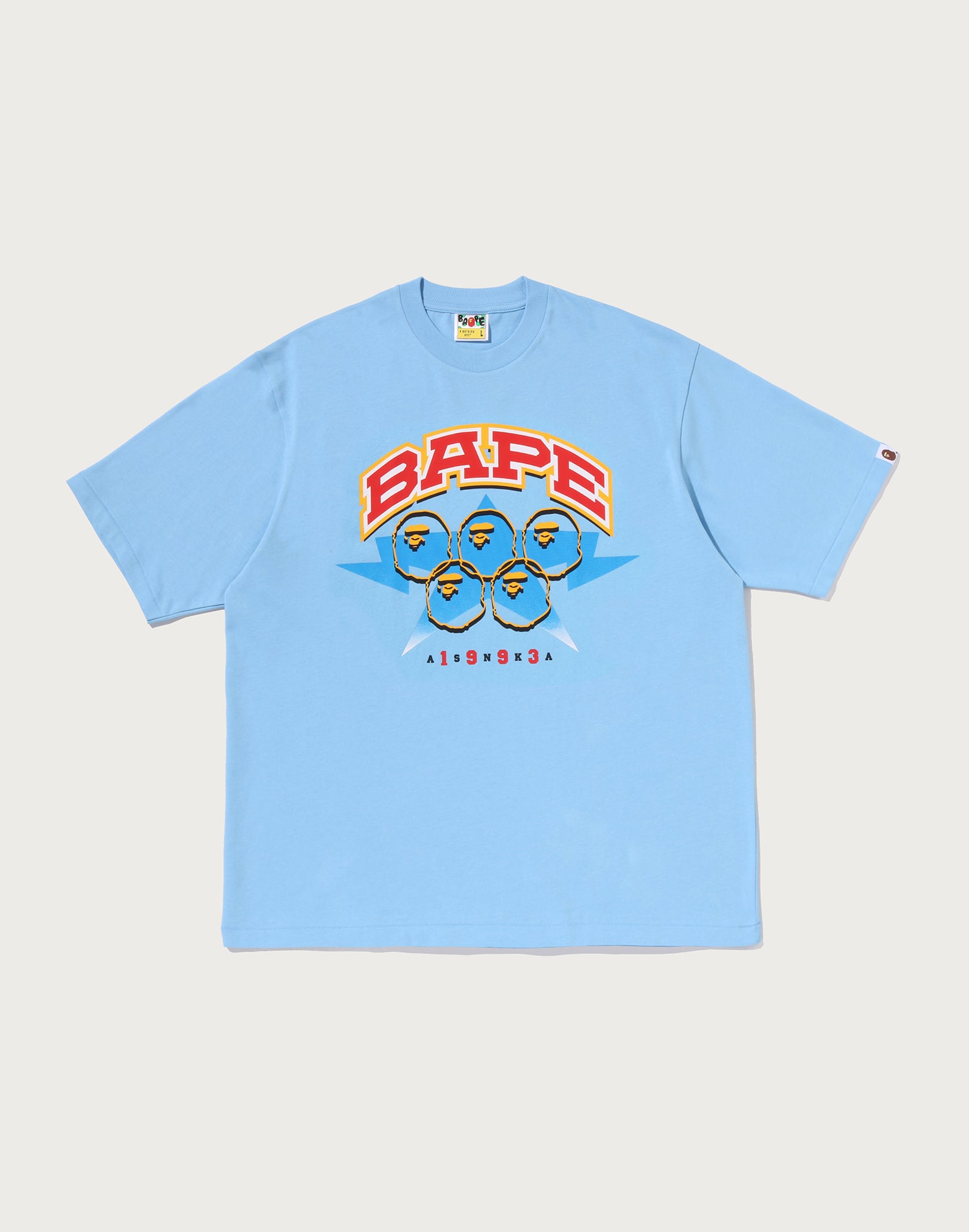 BAPE TWIN STA SPORT COLLEGE RELAXED FIT TEE MENS