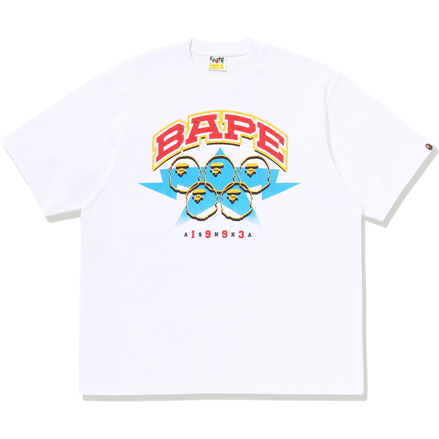 BAPE TWIN STA SPORT COLLEGE RELAXED FIT TEE MENS