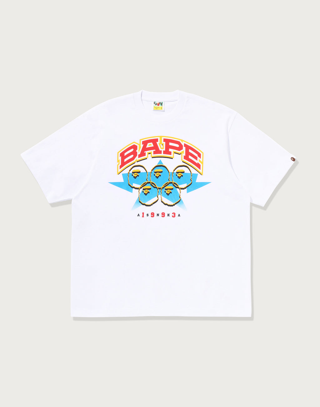 BAPE TWIN STA SPORT COLLEGE RELAXED FIT TEE MENS