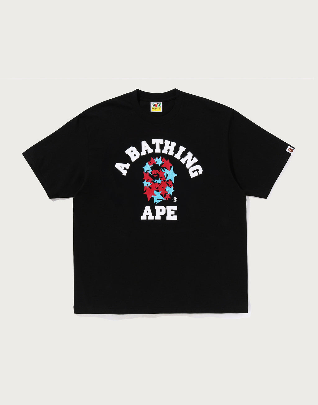 METALLIC BAPE STA COLLEGE RELAXED FIT TEE MENS