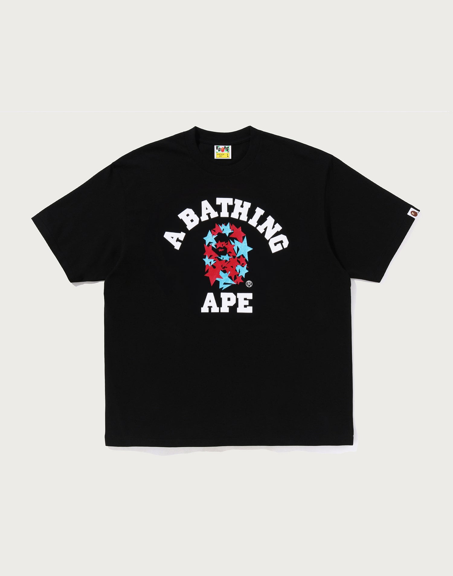 METALLIC BAPE STA COLLEGE RELAXED FIT TEE MENS
