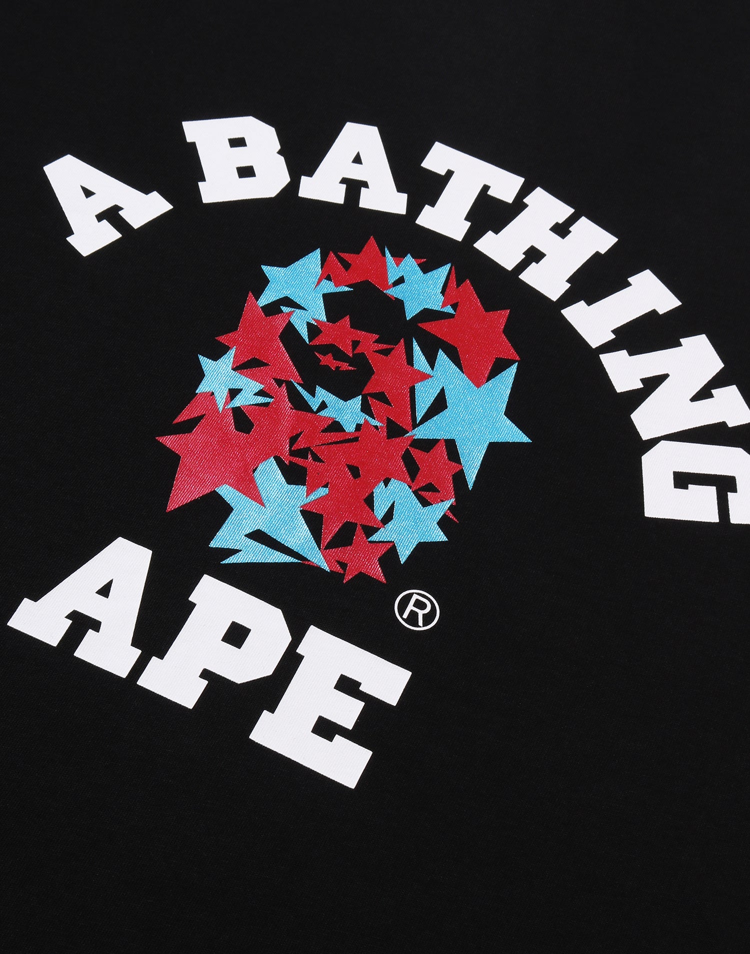 METALLIC BAPE STA COLLEGE RELAXED FIT TEE MENS